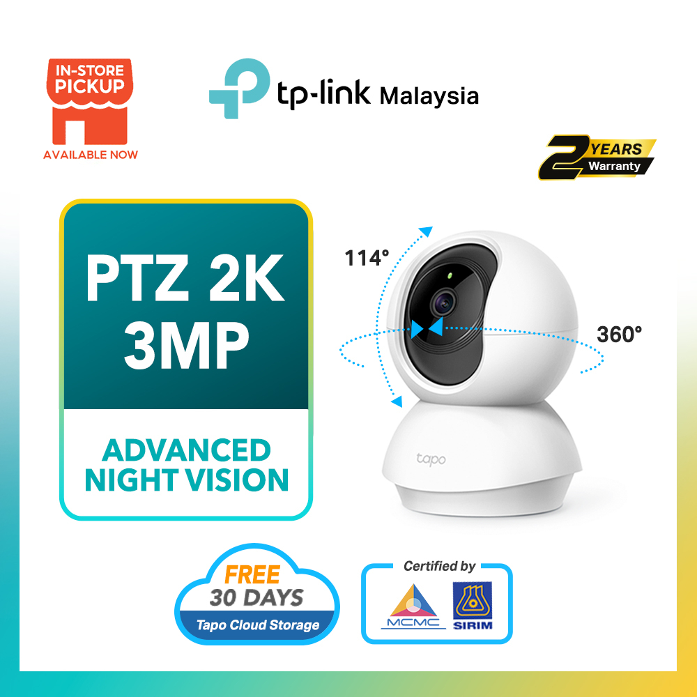 【SIRIM】TP-Link Tapo TC71 WiFi CCTV – 3MP 2K Indoor Camera AI Motion Detection, 360° Pan/Tilt Night Vision Privacy Mode