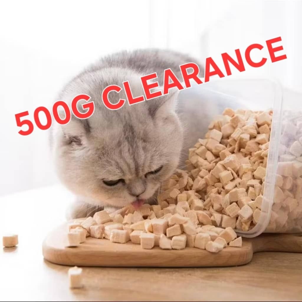 500G CHEAPEST IN TOWN!!BOOSTER Gemuk Makanan Kucing Cat Food Pet Snack Treat&Supplement Freeze Dried Chicken
