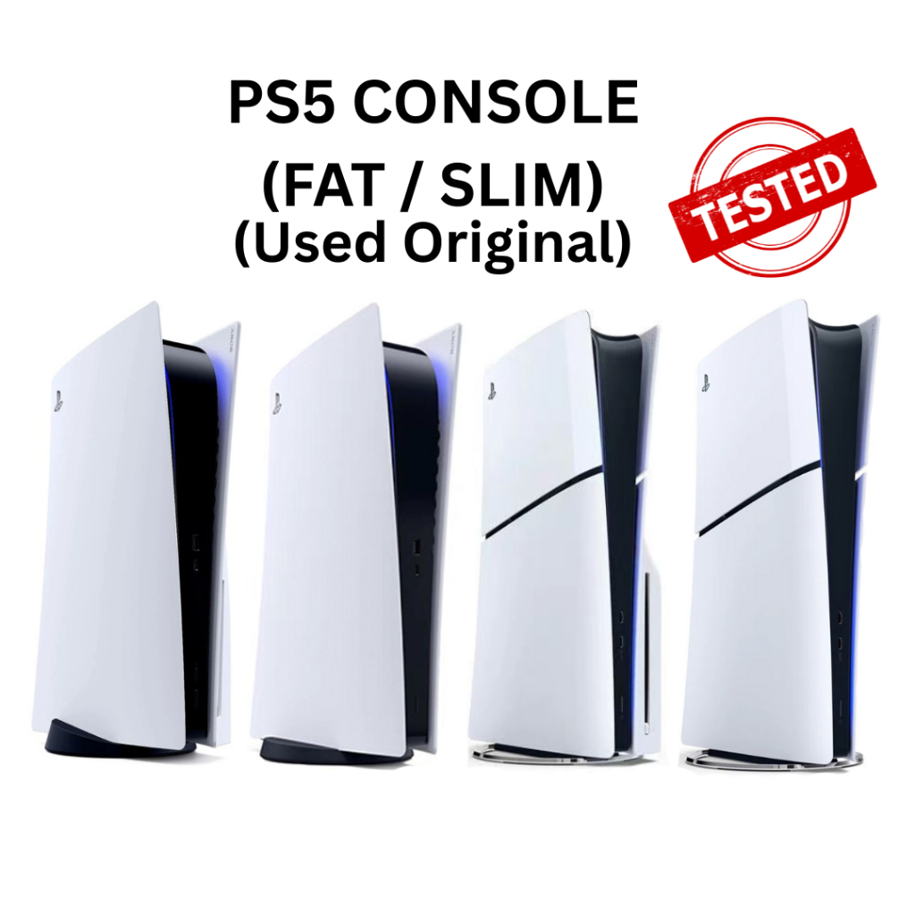 Sony PS5 PlayStation 5 FAT/SLIM Disc / Digital (Used) | 1 Console + Free Cable | Ready Stock