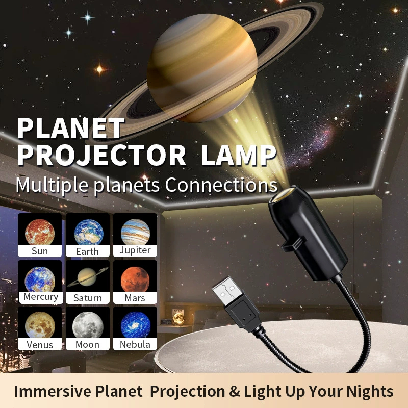 10PCS Planet Moon Projector Night Light Star Projector Bedroom Atmosphere Decoration Lamp Sleeping Light