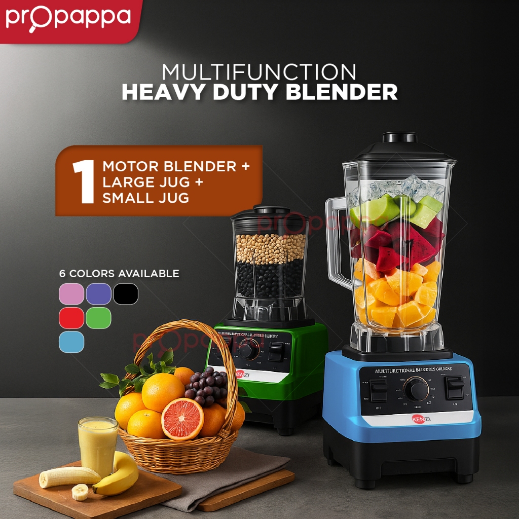 Propappa - 2.5L Heavy Duty Juice Blender | Pengisar Berkuasa Tinggi & Tahan Lasak untuk Ais & Buah