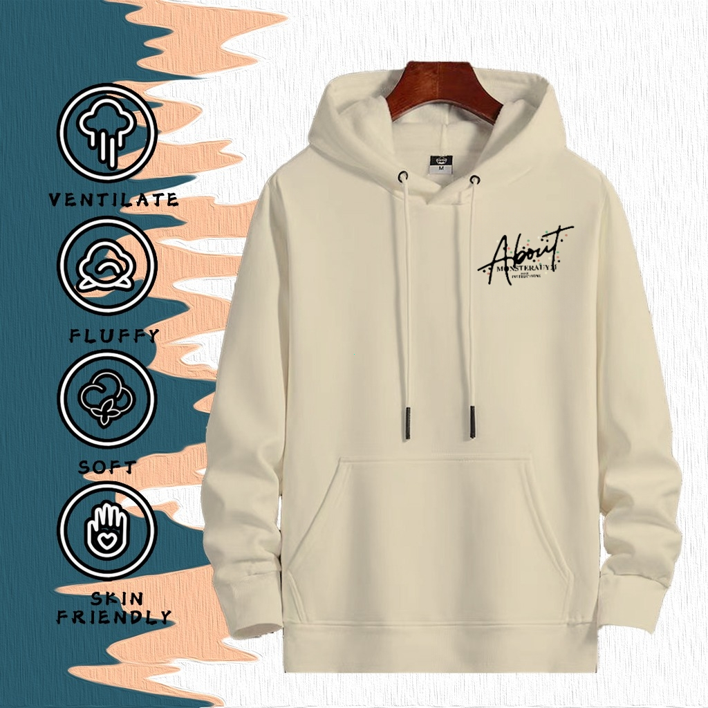 Unisex Letters Printed Long Sleeved Hoodies Fashion Oversized Couple Pullover Simple Korean Style Top