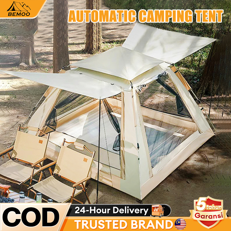 【WTHB】4-8 Person Family Camping Tent | Automatic Quick Open Tent | Waterproof Double Layer Outdoor Travel Canopy