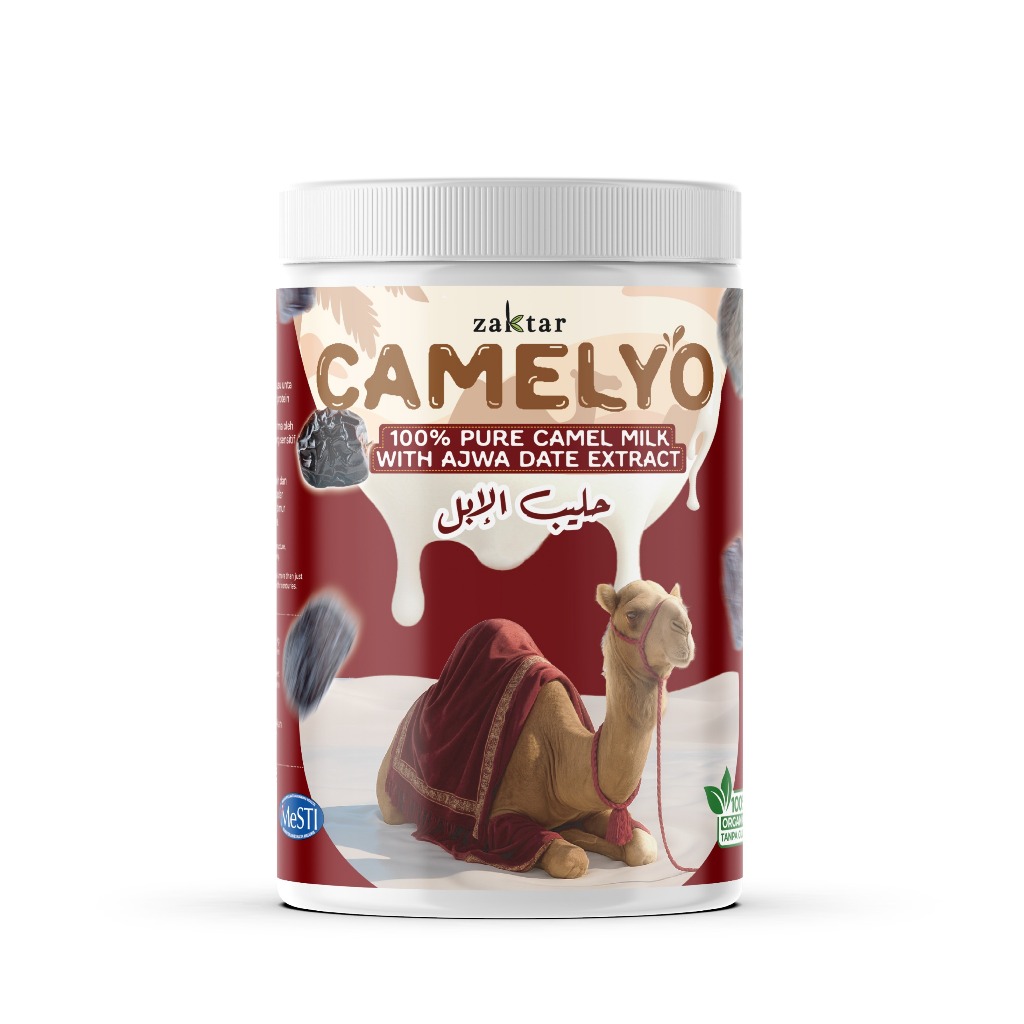 Camelyo Milk Susu Unta 100% Asli Dengan Estrak Kurma Ajwa tiada Gula&krimer Dairy Premium Lebih Kalsium
