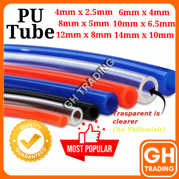 PU Hose Pipe Tube Fuel Gas Hose Water Hose Air Hose Air Pneumatic Hose Air 4mm 6mm 8mm 10mm 12mm Air Tube PU Tube