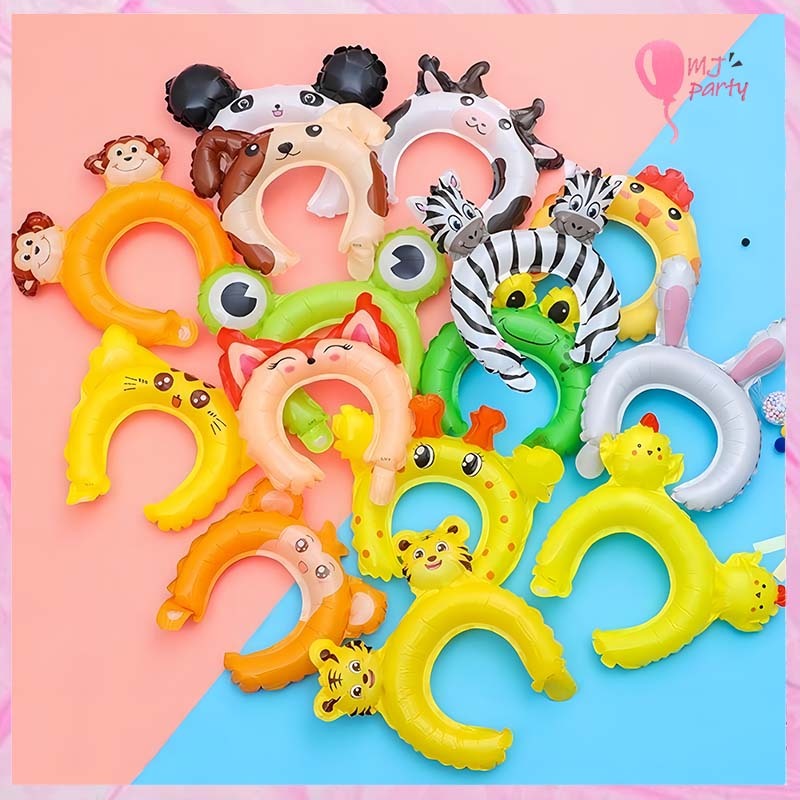 Cartoon rabbit Mickey Minnie aluminum film balloon animal hoop headband aluminum foil balloon wholesale