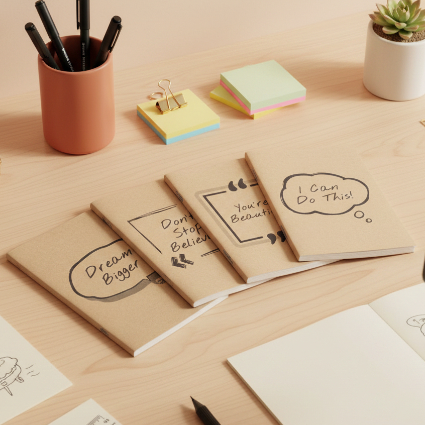 A5 Quote Exercise Book / Inspirational / Motivational Notebook / Journal / Buku Tulis -Blank-Line-Dot-Grid