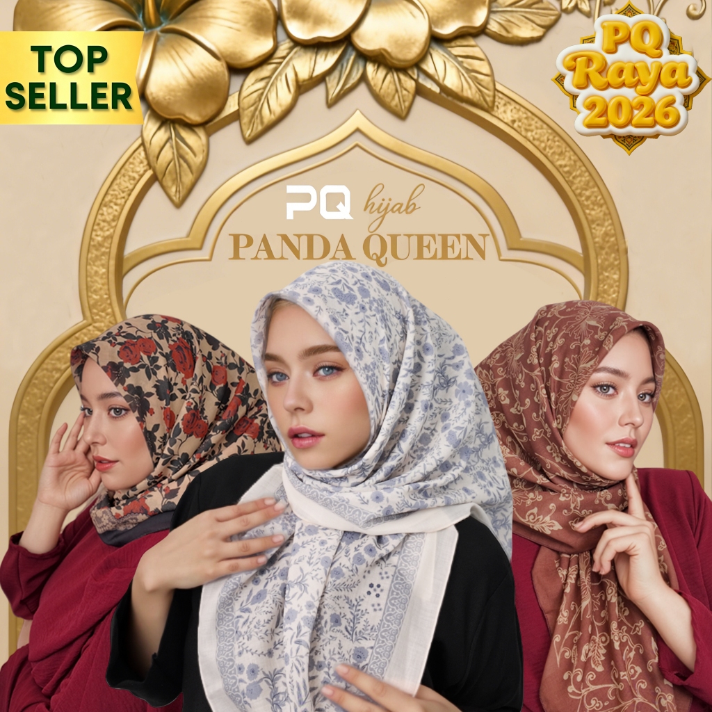 PANDA QUEENIE CORAK PRINTED HIJAB PRINTED TUDUNG BAWAL PRINTED TUDUNG BAWAL TUDUNG BAWAL