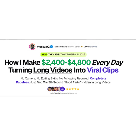 [Make Money Video Course]-AI Clipping Method 2.0 - How i Make $2,400-$4,800 | Learn Earn money Online Video Lessons