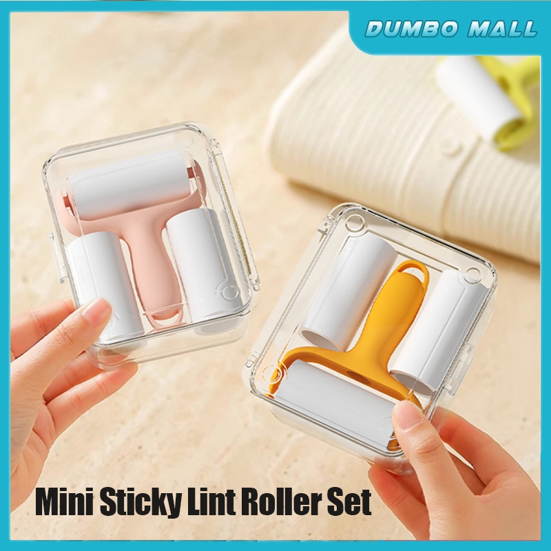Mini Lint Roller Sticky Pet Hair Remover Portable Dust Roller Sticker Clothes Fur Removal Brush Penggelek lint