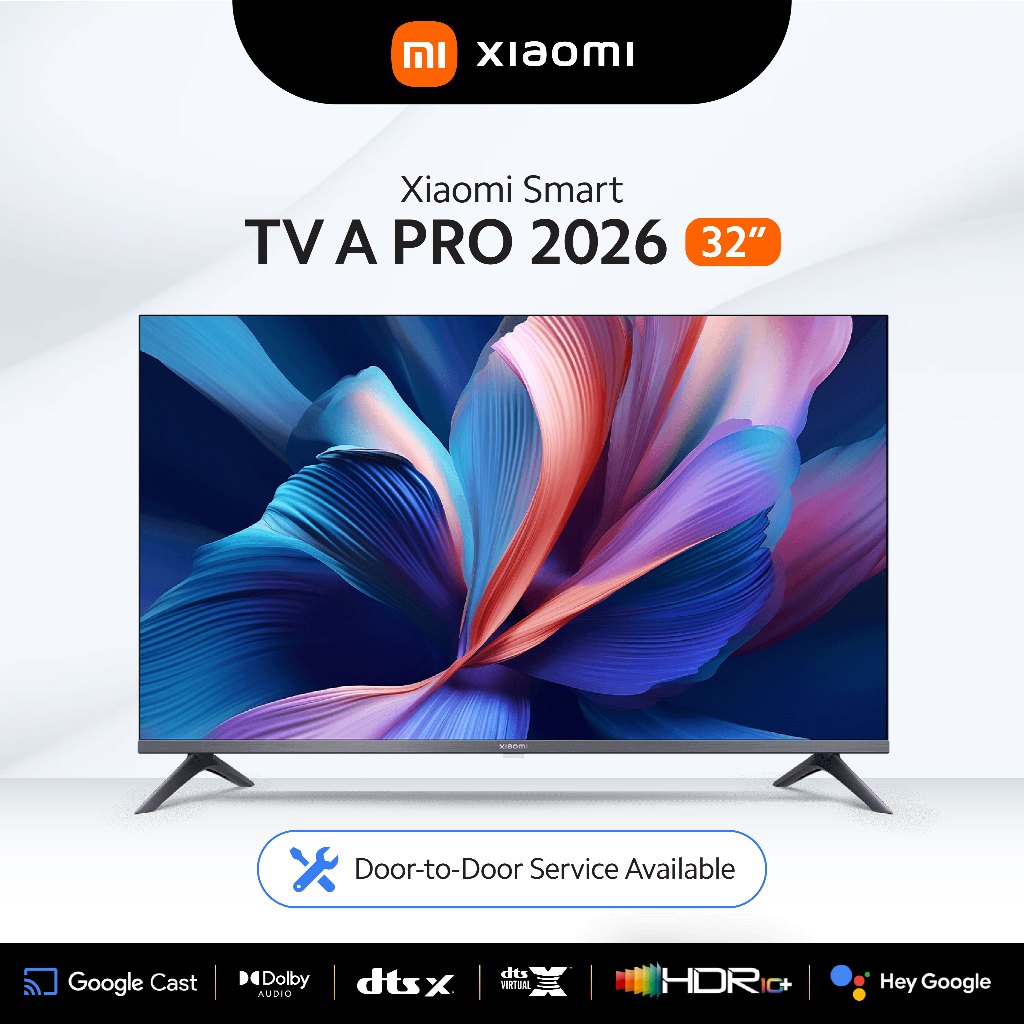 Xiaomi TV A Pro 32 2026 | QLED Colourful Display | Low Blue Light & DC Dimming | Dual High-Power Speakers | Google TV