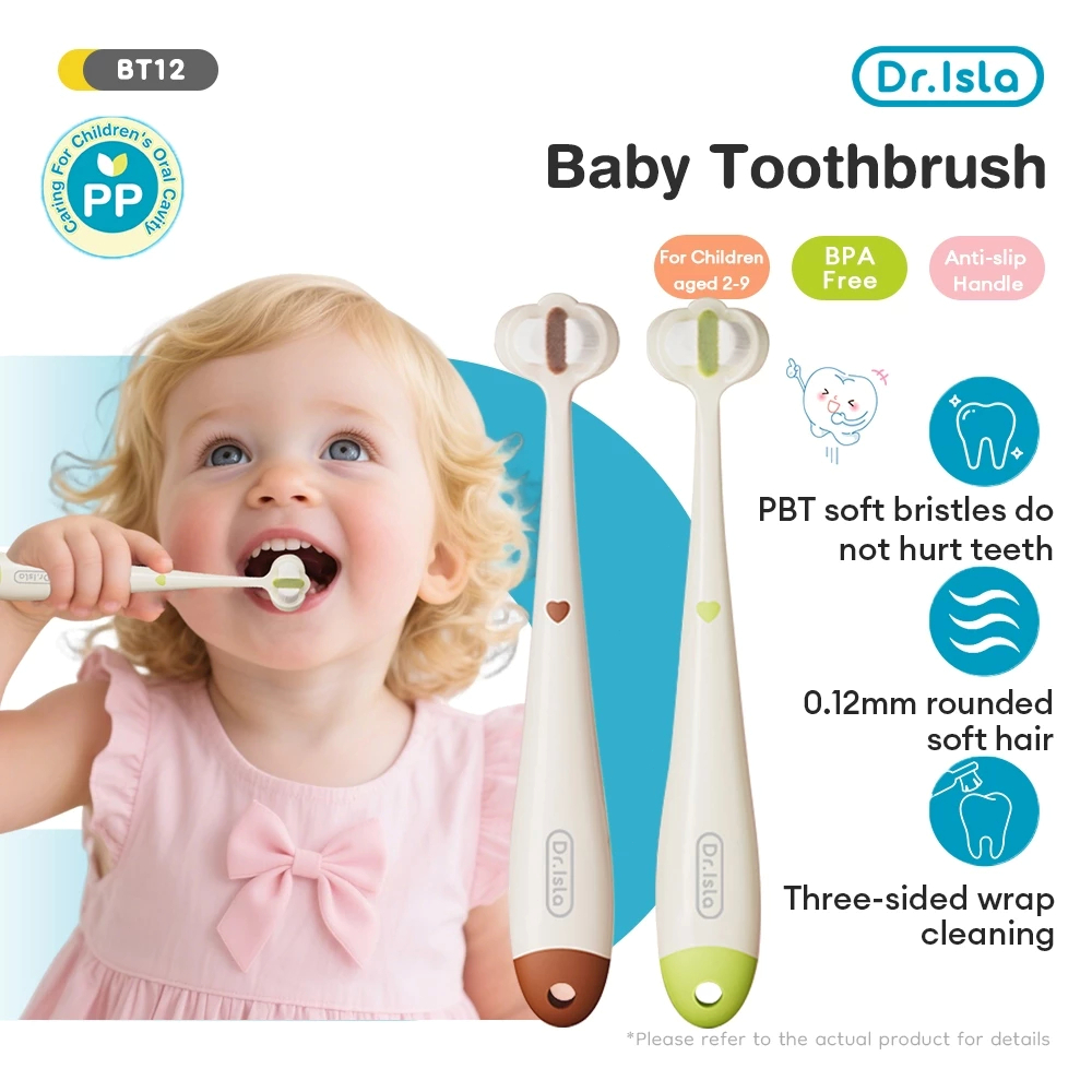 Dr.isla Berus Gigi Baby Toothbrush Kids Toothbrush 3 Sided Comfortable Children's Toothbrush BT12