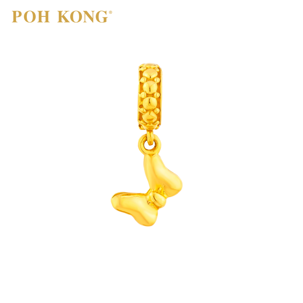 POH KONG 916/22K Yellow Gold Disney Classic Minnie Bow Charm Pendant