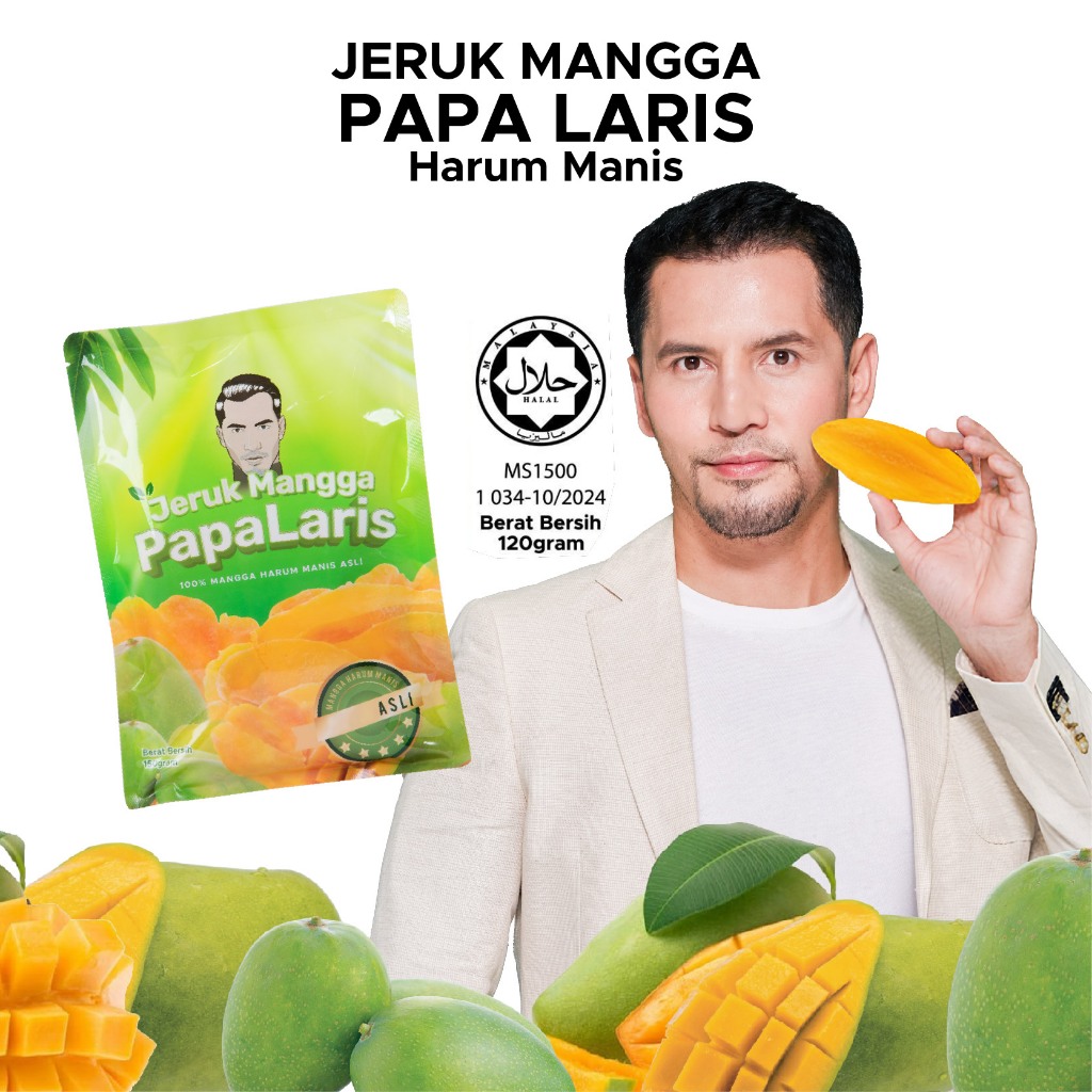 JERUK MANGGA PAPA LARIS 2.0  (Beli 4 Pack Percuma 1 Bekas Makanan - Stock Terhad) 120g