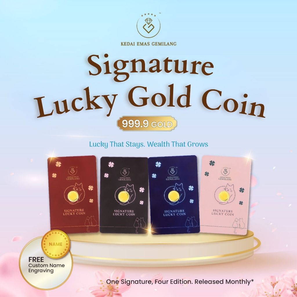 [Kedai Emas Gemilang] [999.9 Gold] Custom Gift Signature Lucky Clover Personalize Gold&hellip;