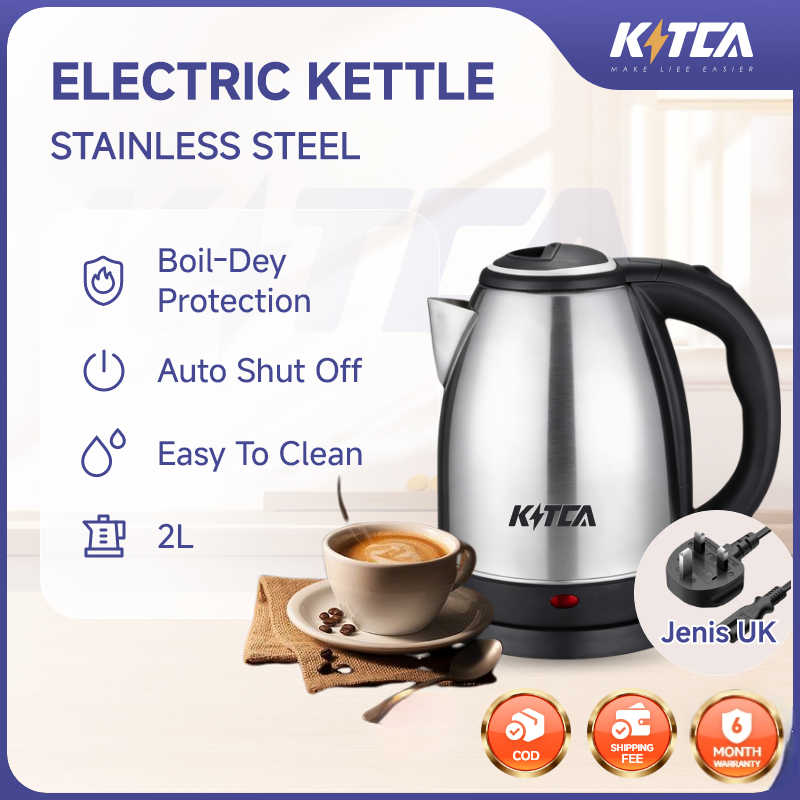 [KITCA] 304 Stainless Steel Electric Kettle 2L | Keep Warm & Auto Cut-Off | Tea Maker & Hot Water Jug