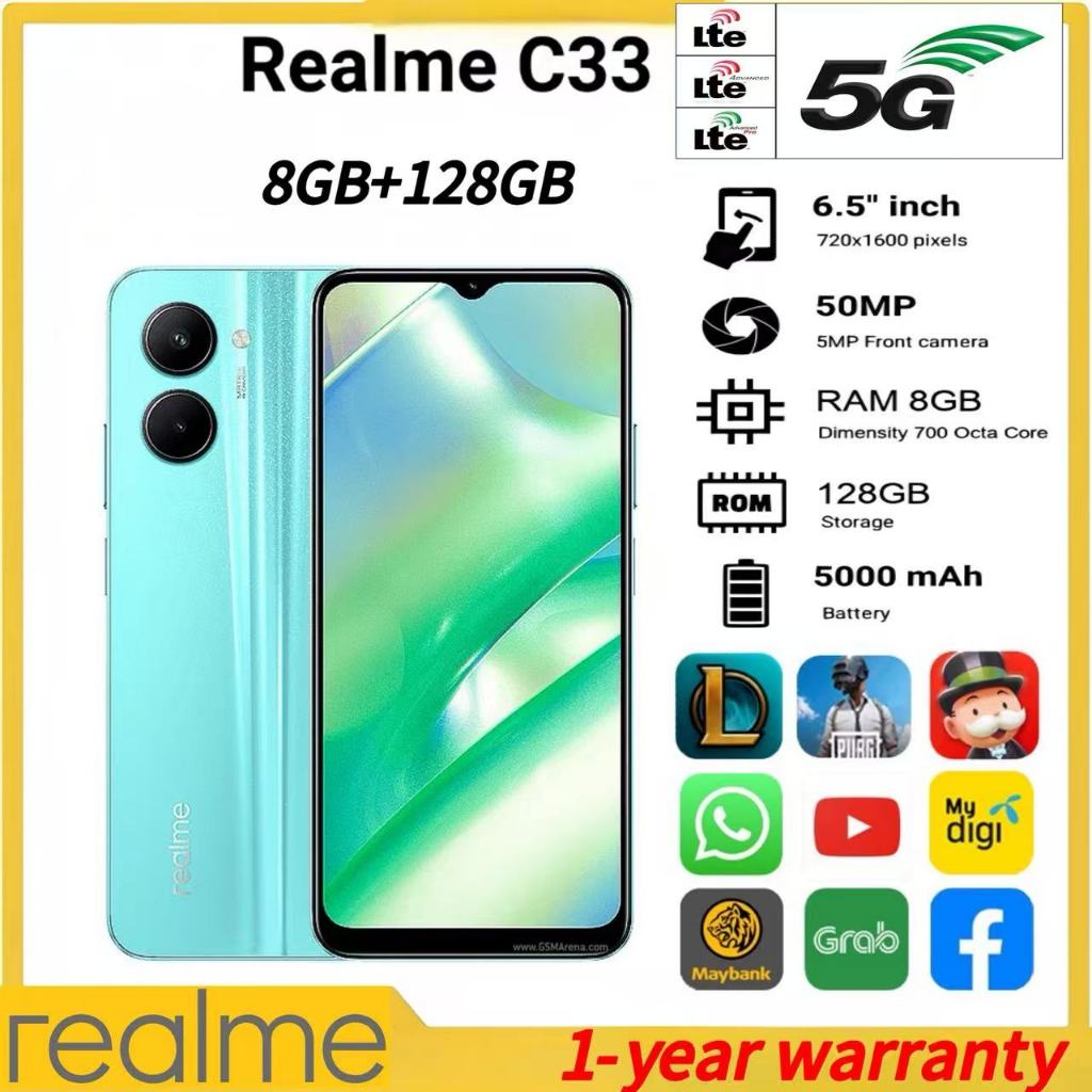 HP Real C33 5G 8GB RAM+128GB ROM lI 50MP Camera Phone 6.5 Inch Original Smartphone 1 year warranty
