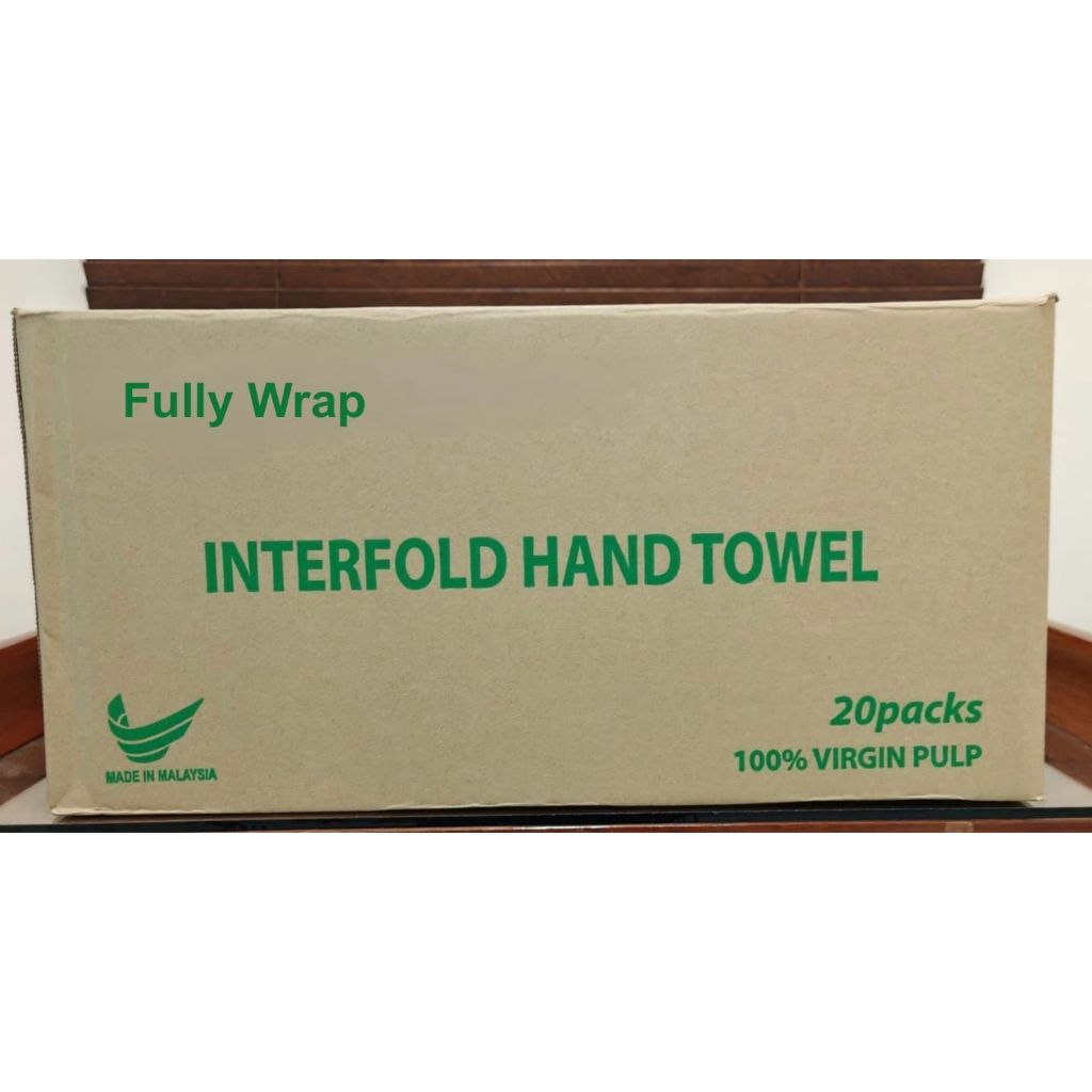 (20 PACKS) Green Multipurpose Interfold Hand Towel/Kitchen Towel (Fully Wrapped)