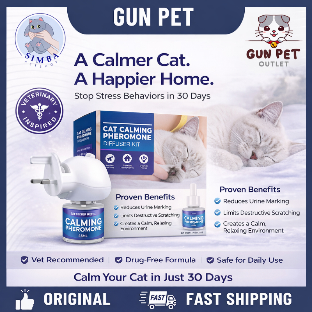 Cat Calming Diffuser | Calming Spray Cat Pheromone Kucing Stress Relieve Anxiety Kurang Tekanan
