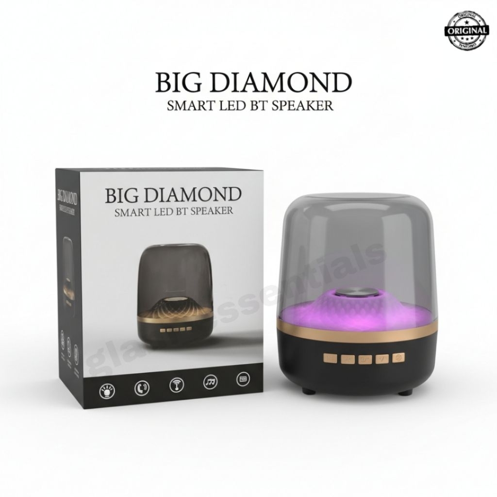 Big Diamond Smart LED Bluetooth Speaker Portable Wireless Speaker with Colorful Night Light