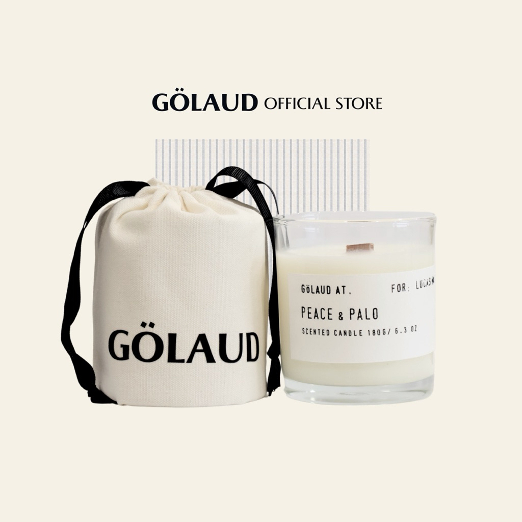 Scented Candle Peace & Palo | GÖLAUD | Artisan Handmade Soy Wax & Bees Wax| Premium Local Home Fragrance Bespoke Gift