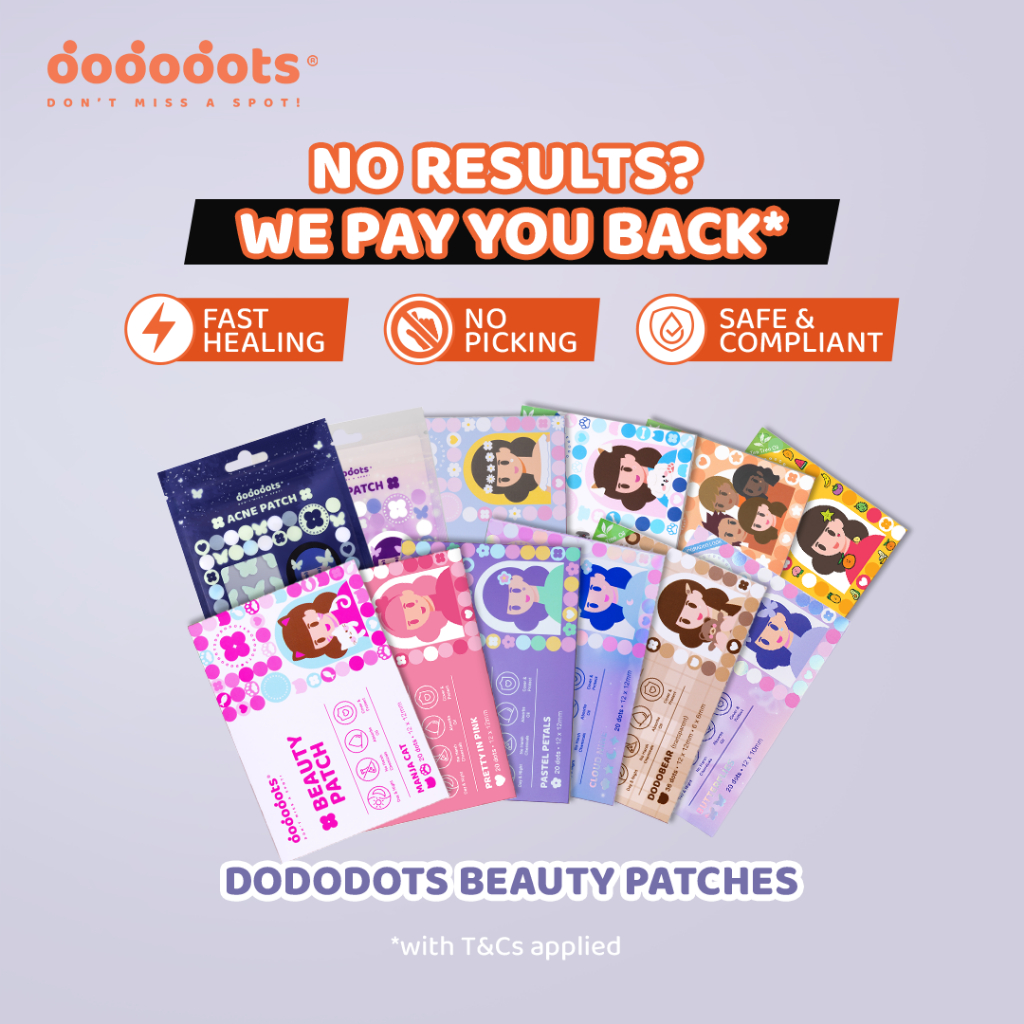 [ALL PRODUCTS] Dododots Pimple Patch - Asia's No.1 Clinical-Grade Hydrocolloid Acne Patch w/wo Tea Tree Oil