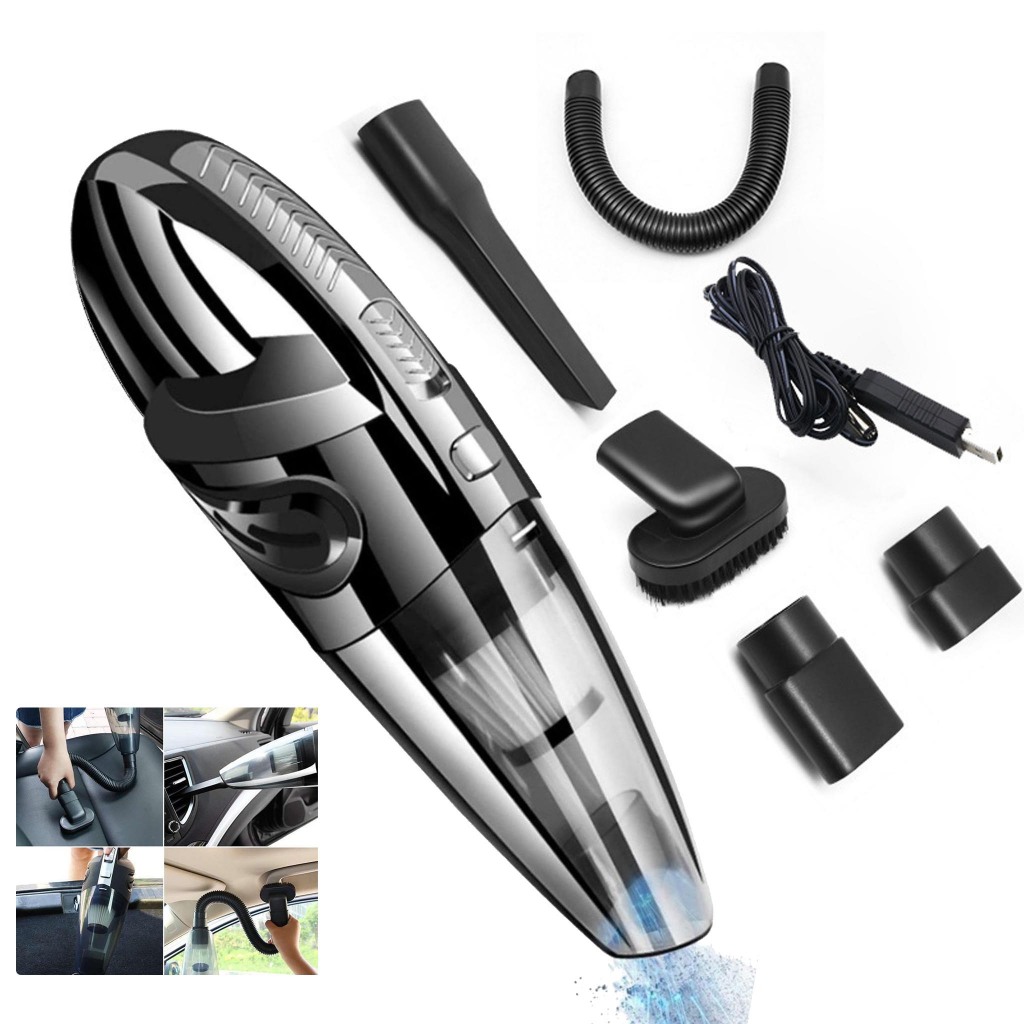 Redbuzz Rechargeable Wireless Vacuum Cleaner | 120W Cordless & Portable Vacuum | Handheld for Car & Home w HEPA filter