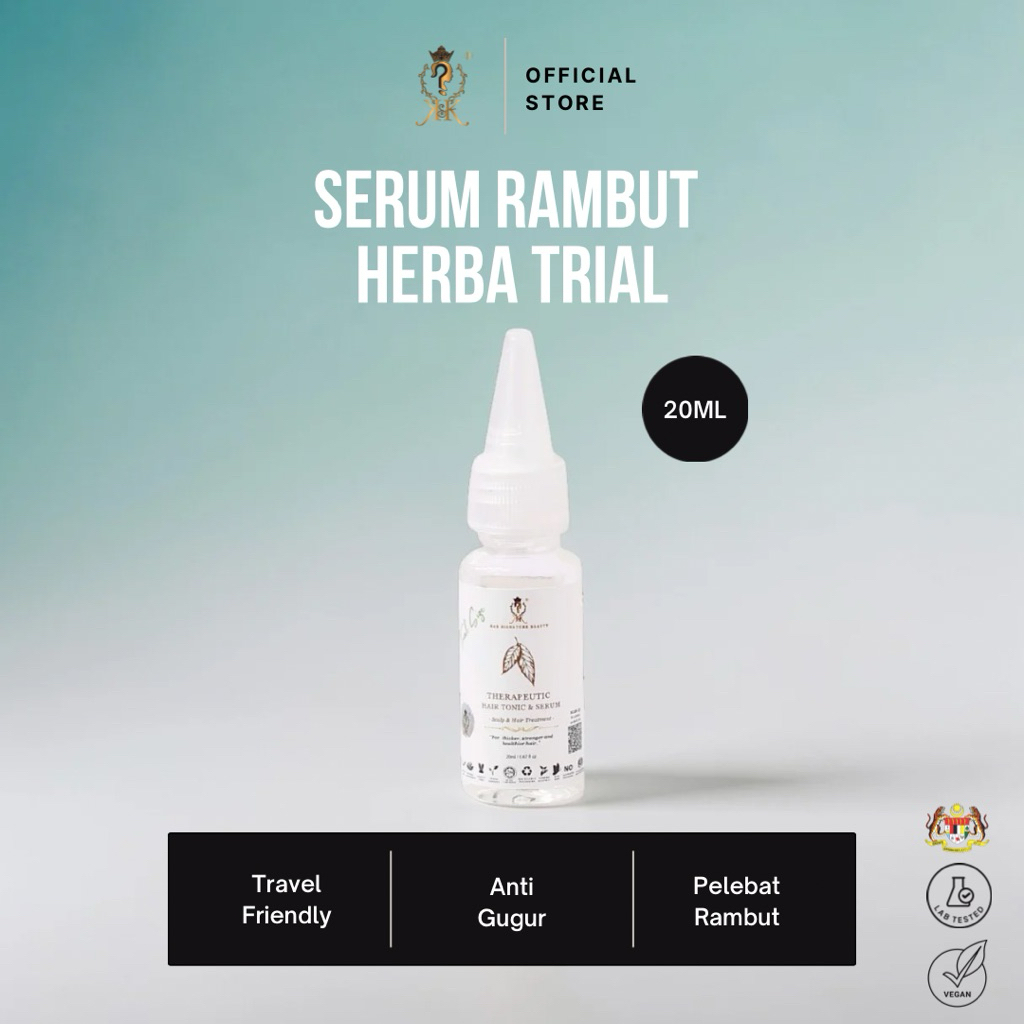 HQ]K&K 100% HERBAL THERAPEUTIC SCALP & HAIR SERUM 20ML TRIAL- LEBATKAN RAMBUT - SERUM GUGUR RAMBUT - MINYAK LEBAT - AKAR