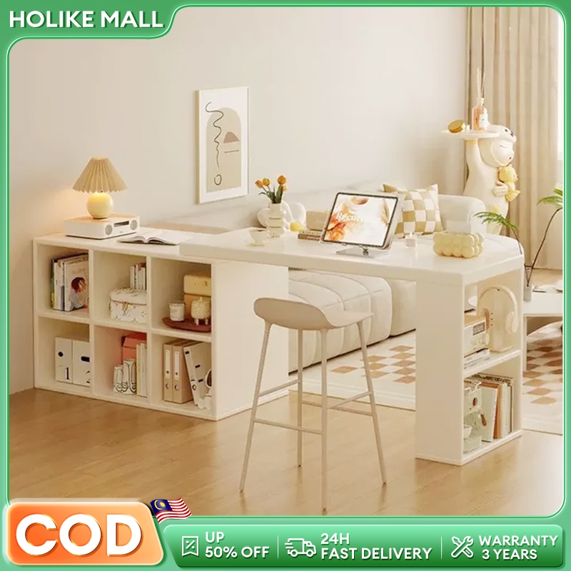 Computer Table Meja Belajar With Storage Cabinet L-shape Table Computer Table Table With Bookshelf