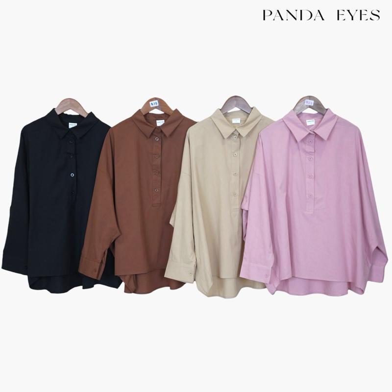 PANDAEYES Umi Kemeja Top Blouse Muslimah Labuh Oversized Ironless Plus Size Baju Raya 2026 45062
