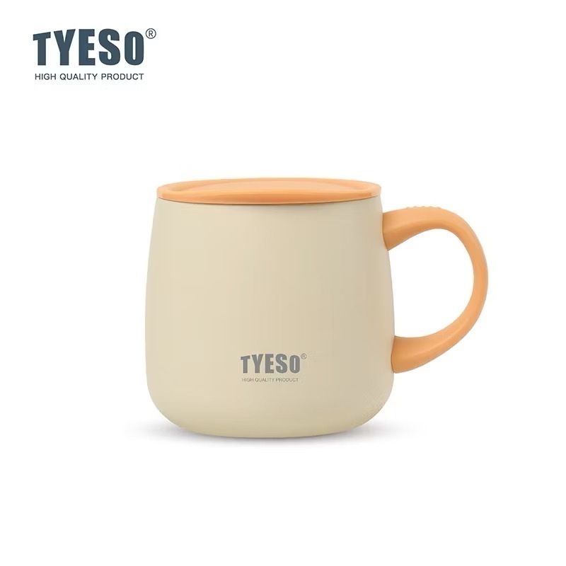 TYESO Palette Ceramic Coffee Mug Pure Taste Temperature Retention Dust-proof Cover (355ml) TS-01043
