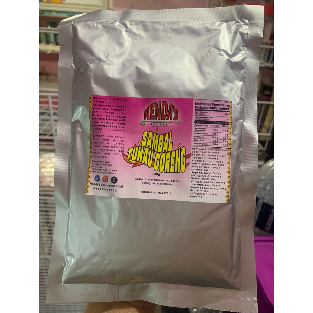 POUCH SAMBAL TUHAU GORENG (95% Tuhau) Keningau