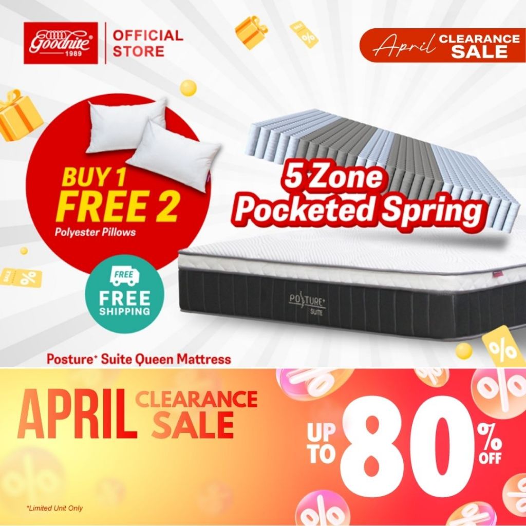 (Hot Item) Goodnite Posture Suite 5 Zone Pocket Spring (12")