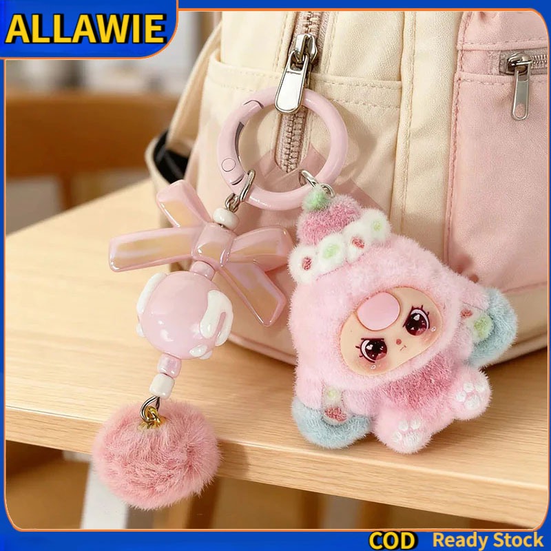Cute Kawaii Fluffy Dessert Charms Keychain For Bag Backpack Pendant Beads Trendy Fashion Jewelry Accessories Girls Gift