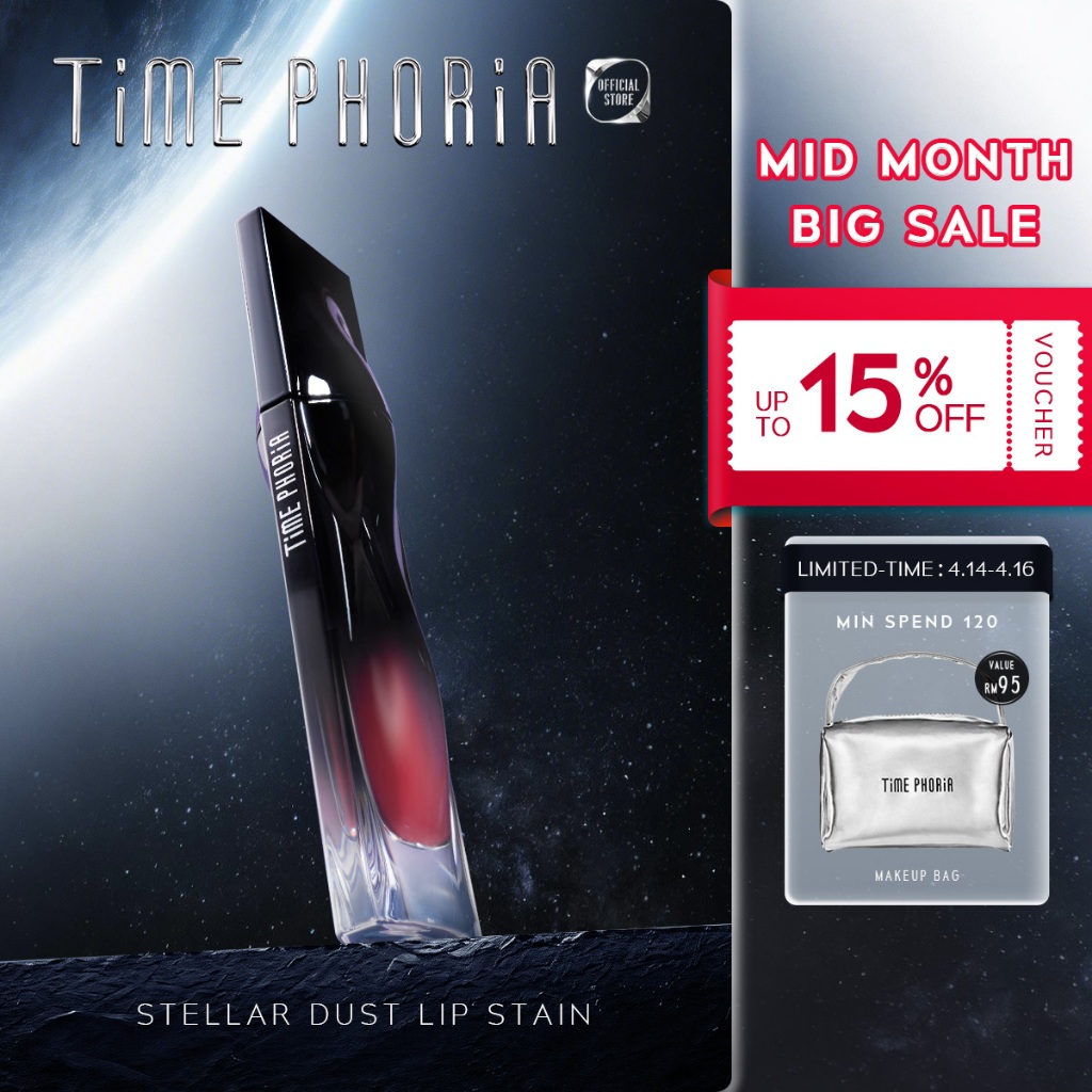 TIMEPHORIA – STELLAR DUST LIP STAIN Lipstick Transferproof Longlasting Tahan Lama Liptint Moisturi