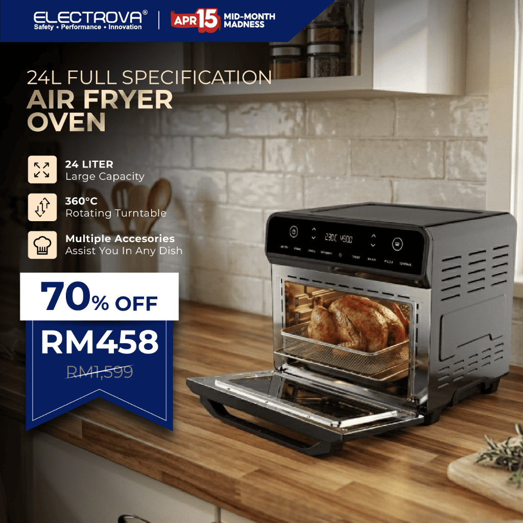 Electrova 24L Air Fryer Oven Exclusive New Ecowell Series (XXlarge)