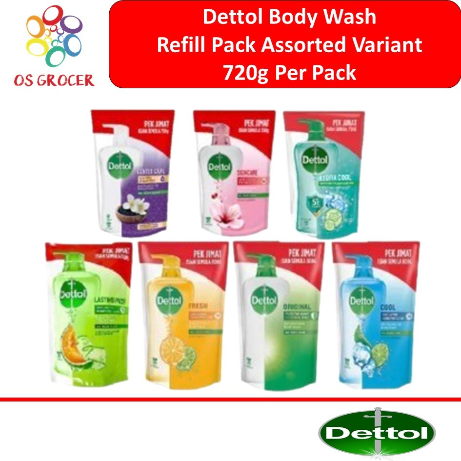 Dettol Body Wash Shower Gel Refill Pouch 750ml