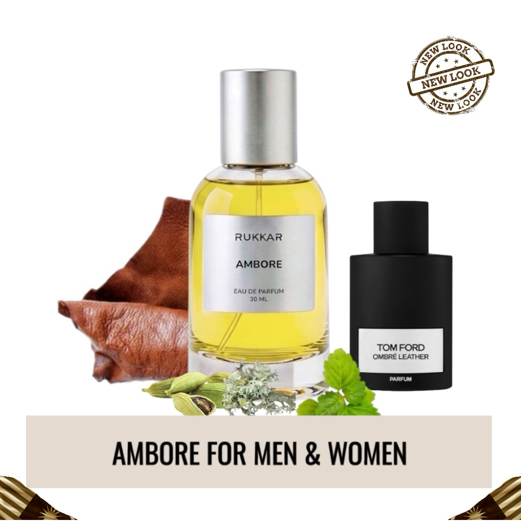 Rukkar Perfume AMBORE - Perfume Lelaki dan Wanita, Aroma Kemewahan Kulit yang Mewah dan Berani