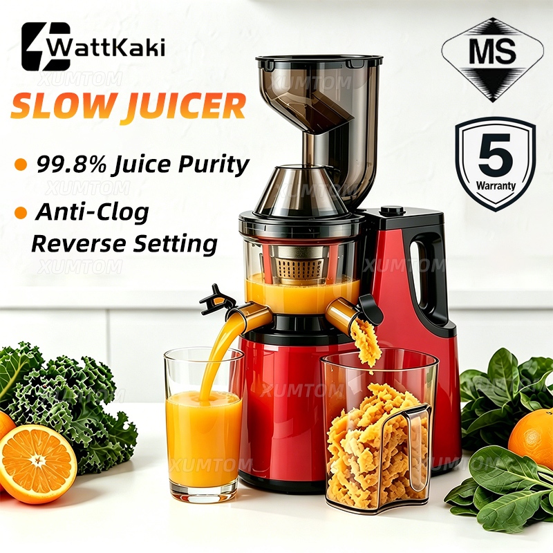 Upgrade🔥Masticating Cold Press Slow Juicer Big Mouth Juice Extractor Multi-functional Fruit / Vegetable Juicer Mesin Jus
