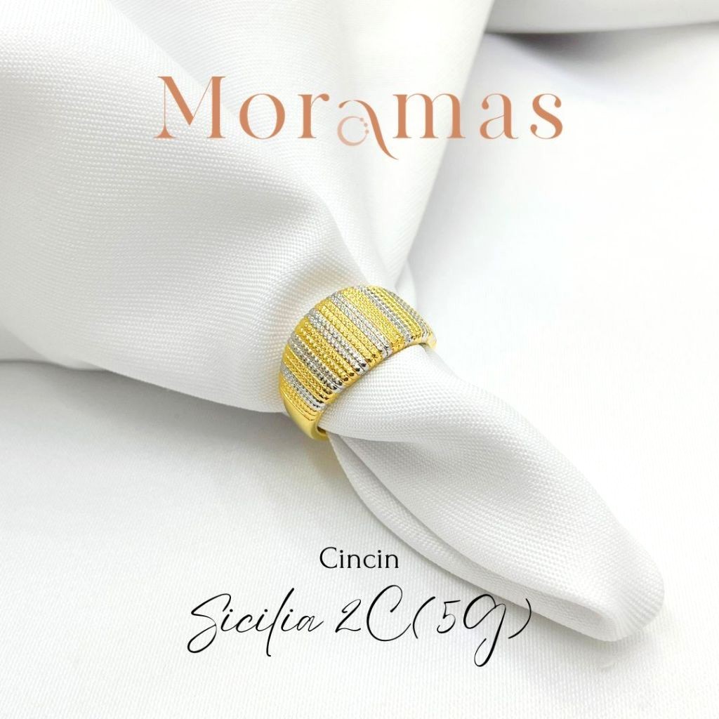 Moramas (5G) Hollow SICILIA Ring 916 Gold/Cincin (5G) SICILIA Kosong Emas 916/时尚戒子916金