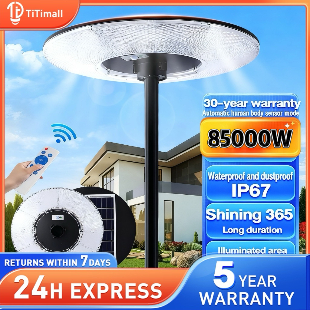 Lampu Solar UFO Light Outdoor Lighting 85000W high power solar street light IP68 waterproof solar lamp outdoor lighting