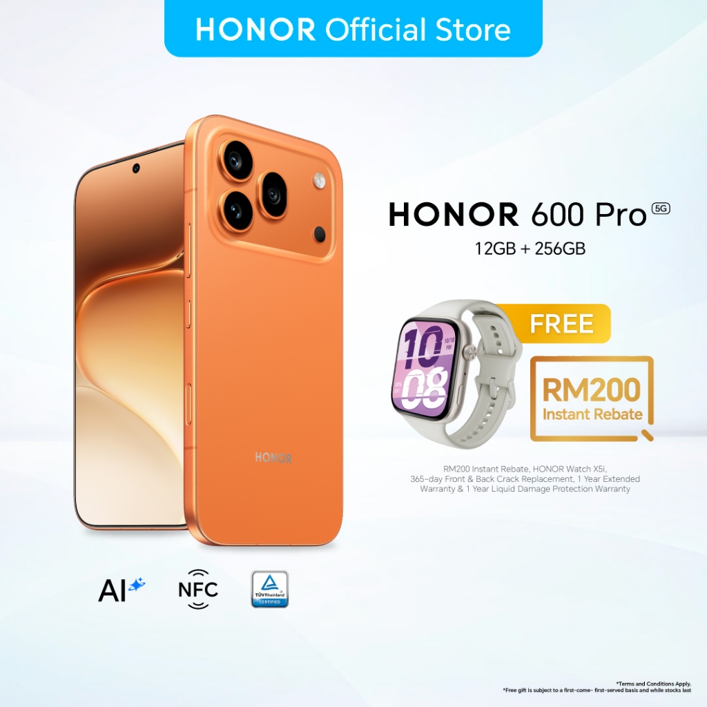 [NEW] HONOR 600 Pro 5G Android Smartphone 28(12+16)GB+256GB | 28(12+16)GB+512GB | Next-Gen AI Imaging | 7000mAh Battery