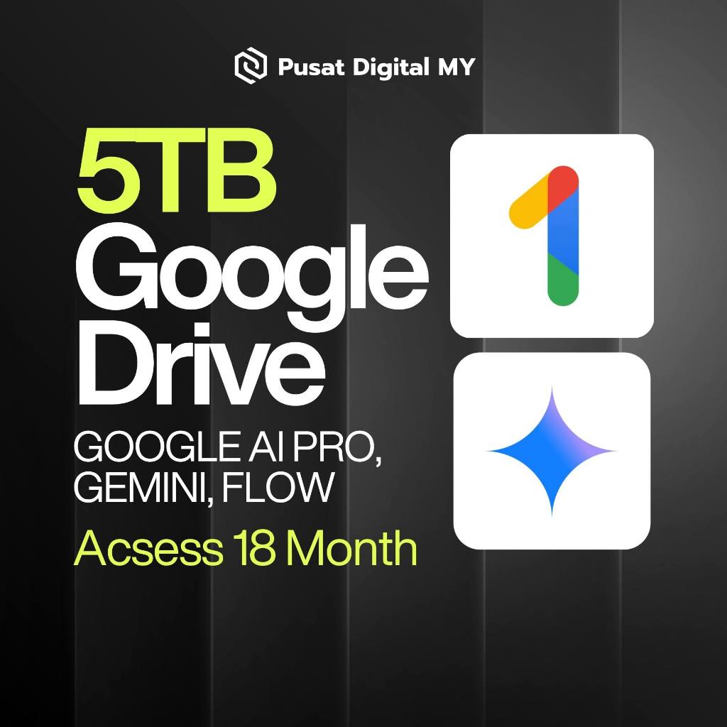 5TB Google Drive Gemini AI Pro 18 Month Upgrade Existing Account | Special Offer Plan