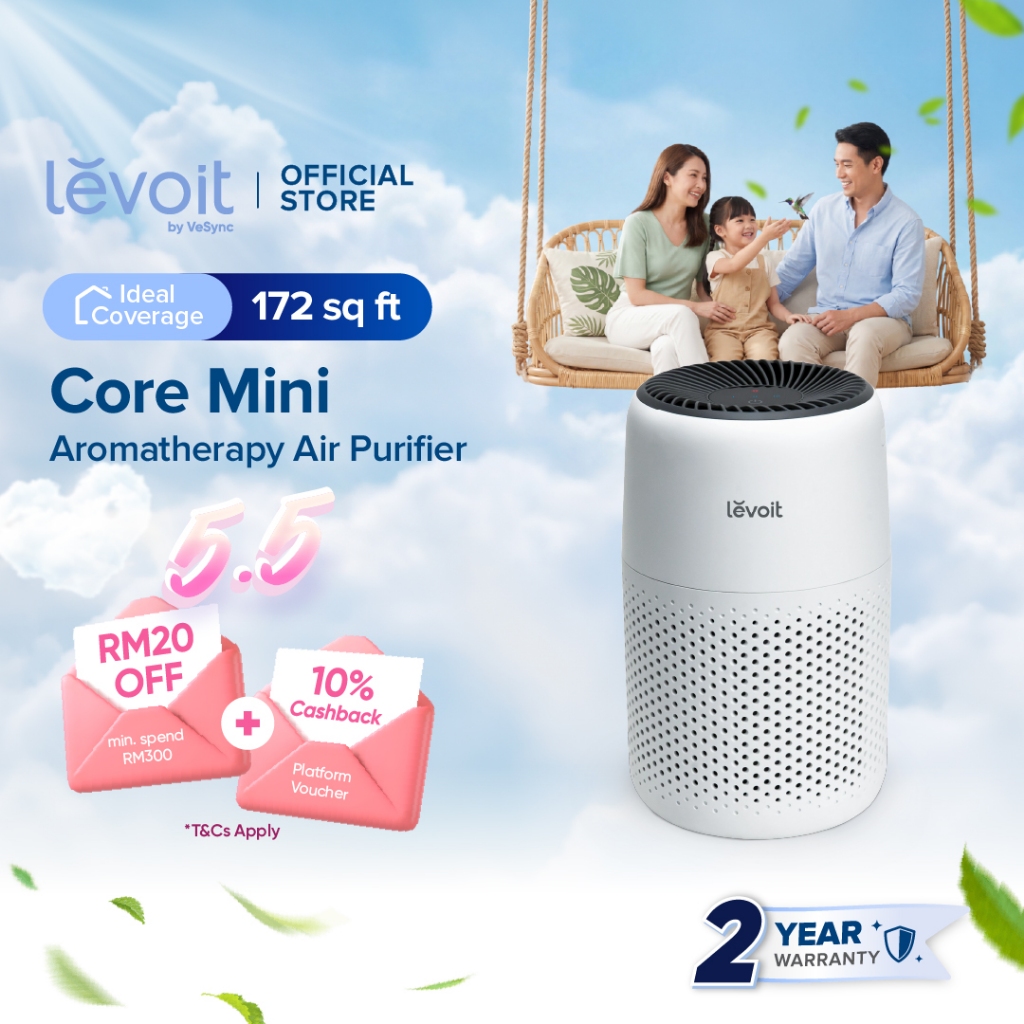 Levoit Core Mini Portable Desktop Air Purifier With Fragrance Minimalist Diffuser Aromatherapy / 2Y Warranty