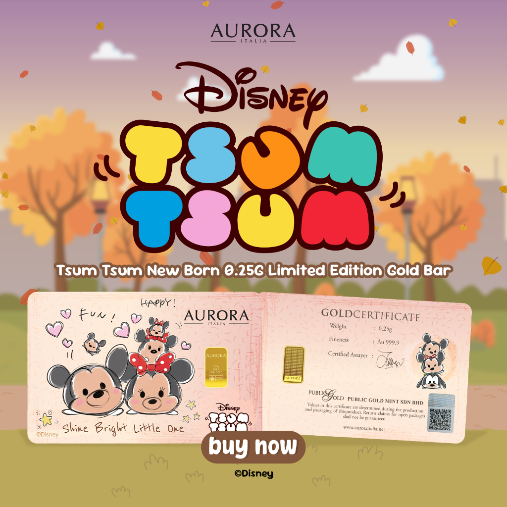 [NEW LAUNCH] DISNEY x AURORA ITALIA (0.25g) 999.9 Disney Tsum Tsum New&hellip;