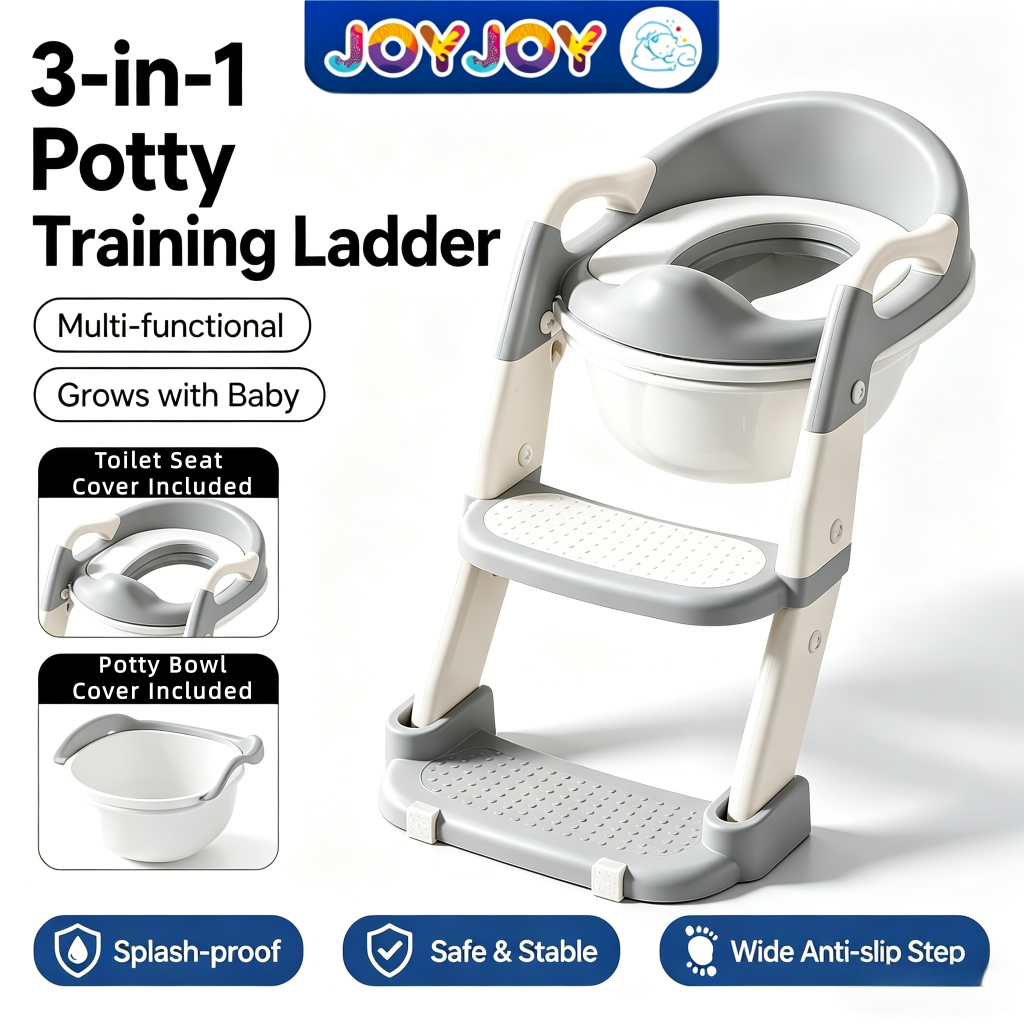 Foldable Kids Toilet Ladder Potty Seat Training Adjustable Baby toilet seat With PVC Cushion Pad Potty Toilet Bowl 马桶梯