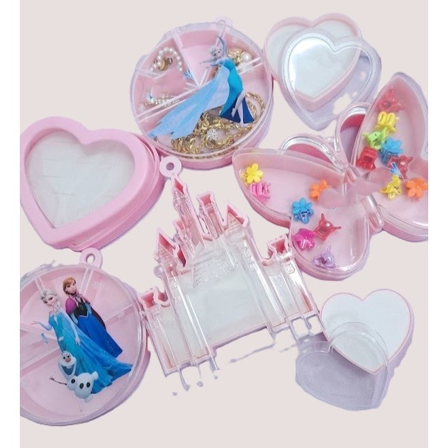 Heart Love Cute Frozen Shape Jewelry Box For Accessories Earring Brooch Ring Kotak Cincin Tunang Nikah Hantaran Hadiah
