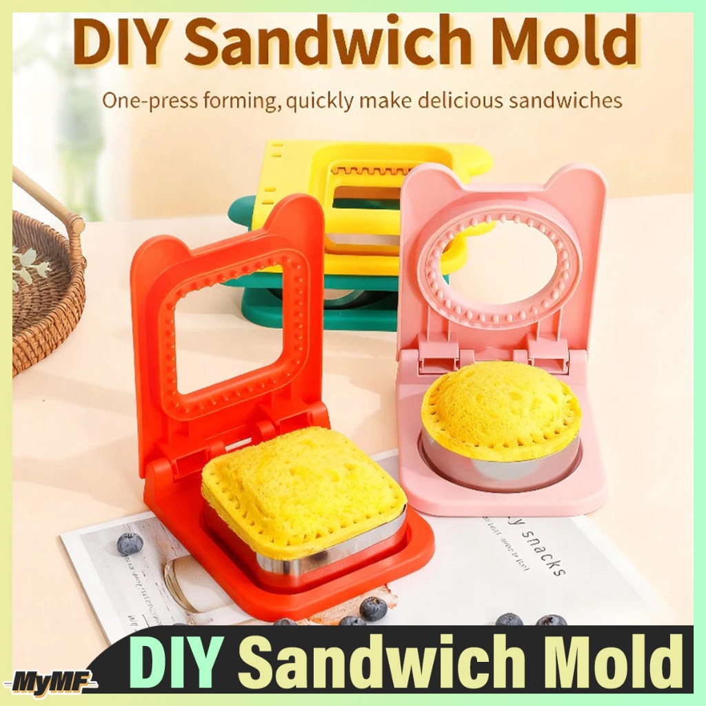 Sandwich Cutter Sealer Stainless Steel Acuan Roti Kanak-Kanak Bento Mold Kids Breakfast Karipap Ais Krim Goreng