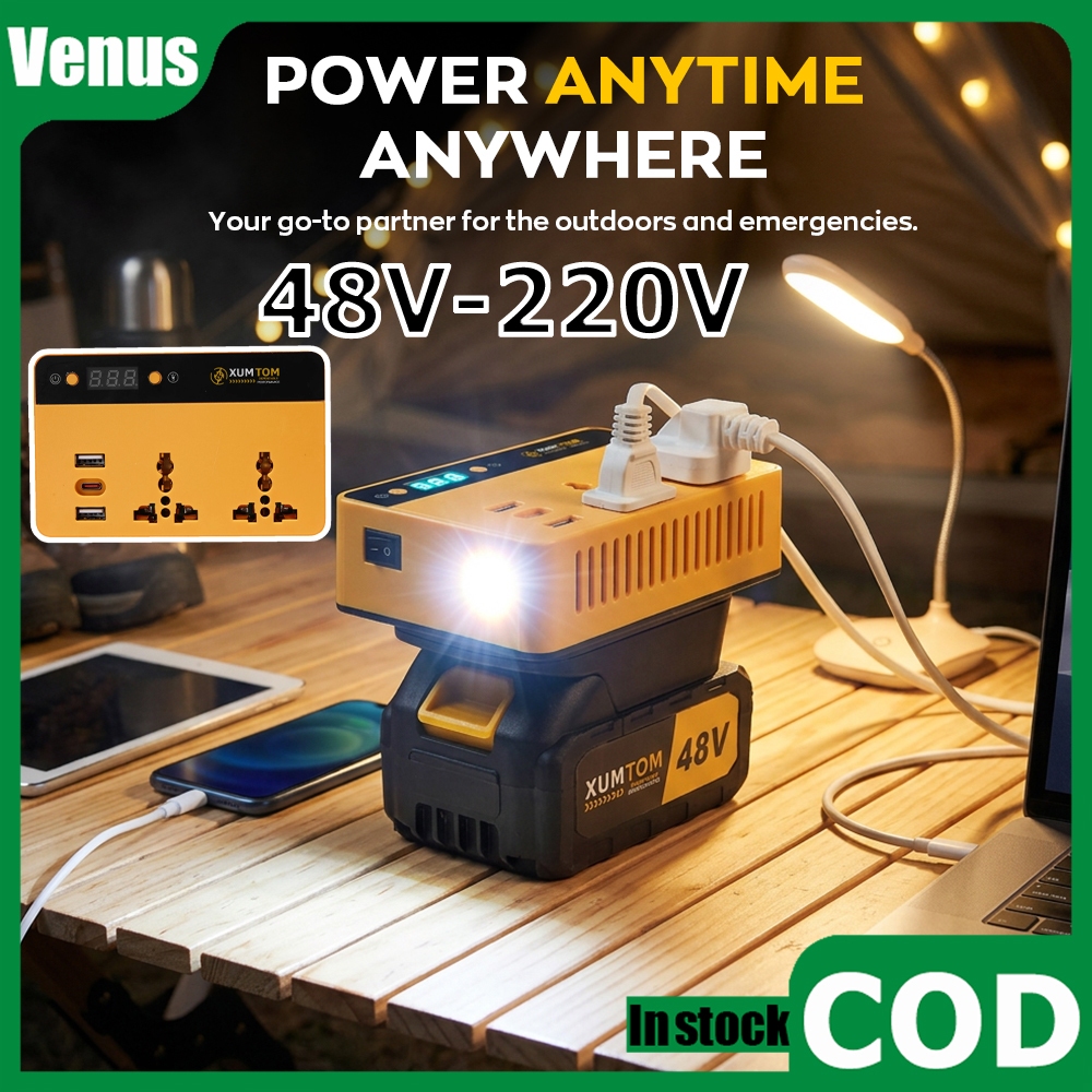 Dagmara Portable Power Inverters for 20V Battery Inverter 20v to 220v Converter with Dual USB,AC Outlet and Type-C