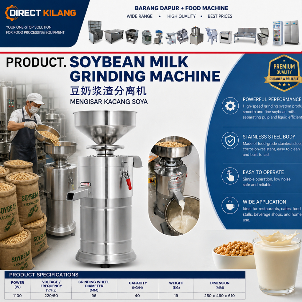 ONESTEEL SOYBEAN MILK GRINDING MESIN MENGISAR KACANG SOYA/豆奶浆渣分离机/TOFU豆腐/KITCHEN FOOD MACHINE
